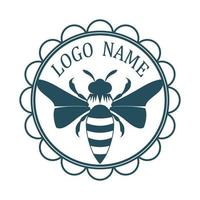 icône de conception d'illustrations de logo d'abeille vecteur