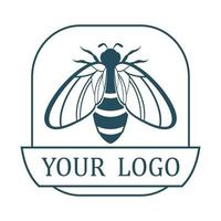 icône de conception d'illustrations de logo d'abeille vecteur