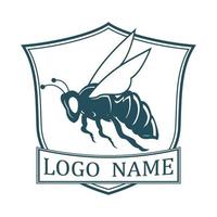 icône de conception d'illustrations de logo d'abeille vecteur