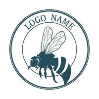 icône de conception d'illustrations de logo d'abeille vecteur