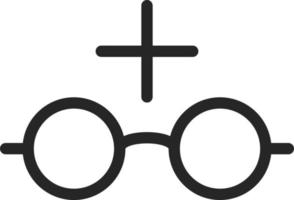 lunettes, marquer, lis vecteur icône. multimédia minimaliste contour vecteur icône. sur blanc Contexte