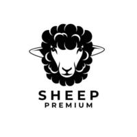 noir mouton logo icône conception illustration vecteur