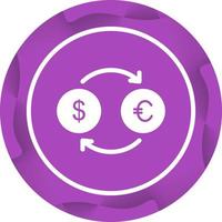 icône de vecteur dollar en euro