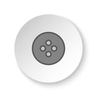 rond bouton pour la toile icône, fait à la main, étalon. bouton bannière rond, badge interface pour application illustration sur blanc Contexte vecteur