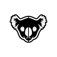 vecteur logo de une noir et blanc koala