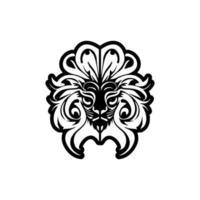 logo de une Lion dans noir et blanc vecteur. vecteur