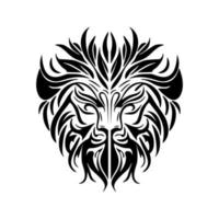 vecteur logo Lion dans noir et blanche.