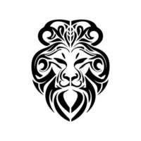 vecteur logo de une noir et blanc lion.