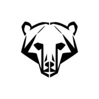 logo de noir et blanc ours dans vecteur forme