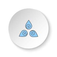 rond bouton pour la toile icône, harmonie symbole. bouton bannière rond, badge interface pour application illustration sur blanc Contexte vecteur