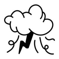 concepts d'orage à la mode vecteur