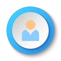 rond bouton pour la toile icône, avatar, utilisateur. bouton bannière rond, badge interface pour application illustration sur blanc Contexte vecteur