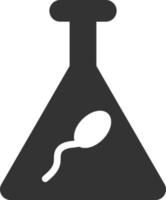 artificiel insémination, sperme icône - vecteur sur blanc Contexte
