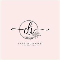 initiale di féminin logo collections modèle. écriture logo de initiale signature, mariage, mode, bijoux, boutique, floral et botanique avec Créatif modèle pour tout entreprise ou entreprise. vecteur