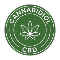 cannabidiol cbd pétrole badge, logo, étiqueter, autocollant, logo pour cbd pétrole étiqueter, chanvre pétrole étiquette conception vecteur