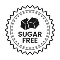 sucre gratuit icône, sucre gratuit badge, non sucre emblème, timbre, joint, étiqueter, logo, diabétique nourriture symbole vecteur illustration pour produit emballage conception