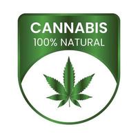 médical cannabis 100 pour cent Naturel badge, étiqueter, joint, chanvre pétrole étiqueter, cbd étiqueter, ancien, santé badge vecteur illustration