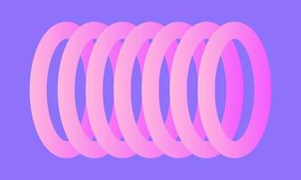 abstrait affiche avec coloré 3d anneaux. géométrique pente Contexte dans minimal style. vecteur clipart
