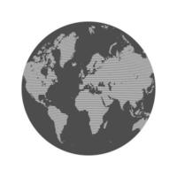 monde global planète Terre icône symbole isolé. vecteur illustration