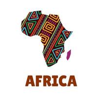Afrique carte icône, africain festival, voyage, tourisme vecteur