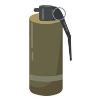 fumée grenade icône dessin animé vecteur. Sécurité badge vecteur