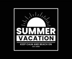 conception de t-shirt de vecteur de vacances d'été