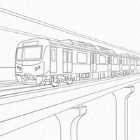 bangladesh haute la vitesse métro rail ligne art sur papier texturé Contexte vecteur