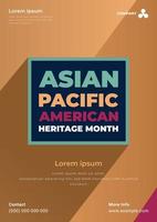 asiatique pacifique américain patrimoine mois. célébrer le histoire de asiatique Amérique dans peut. conception pour arrière-plan, affiche, bannière vecteur