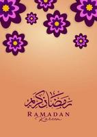 Ramadan kareem conceptions. Ramadan salutation affiche pour les musulmans. bannière, arrière-plan, fond d'écran, carte. vecteur