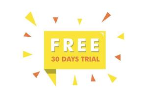 gratuit vecteur gratuit 30 journées procès bannière conception