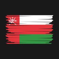 illustration du drapeau d'oman vecteur