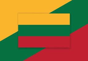 vecteur Lituanie drapeau. pays drapeau conception. plat vecteur drapeau.