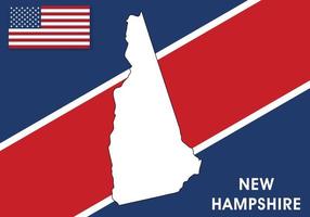Nouveau Hampshire - Etats-Unis, uni États de Amérique carte vecteur modèle. blanc Couleur carte sur drapeau Contexte pour conception, infographie - vecteur illustration eps dix