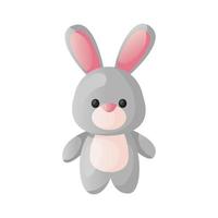 mignonne doux jouet bébé nounours lapin. jouet de peluche pour enfants, garderie. bébé douche invitation. c'est une fille. Bonjour bébé fête, vacances, événement. bannière, prospectus. dessin animé vecteur