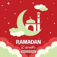 modifiable Ramadan vente affiche modèle. avec papier Couper ornements, mosquée, lune et étoiles. conception pour social médias et la toile. vecteur illustration