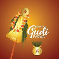 kalash traditionnel gudi padwa vecteur