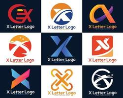 abstrait X lettre logo conception l'image de marque. X lettre logo modèle illustration conception. X moderne logo vecteur graphique élément,
