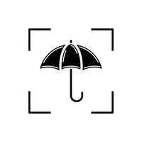 parapluie icône logo conception vecteur