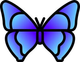 papillon icône pour insecte animal conception. agrafe art de bleu papillon pour en volant créature élément. vecteur illustration de magnifique animal pour graphique Ressource conception
