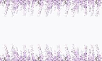violet lavande Cadre ou glycine fleur Contexte vecteur