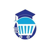 modèle de logo vectoriel de boutique étudiante. adapté à l'éducation.
