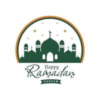 mosquée islamique Ramadan vecteur élément conception