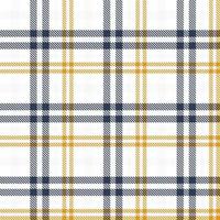 tartan modèle en tissu conception texture est fabriqué avec en alternance bandes de coloré pré teint fils tissé comme tous les deux chaîne et trame à droite angles à chaque autre. vecteur