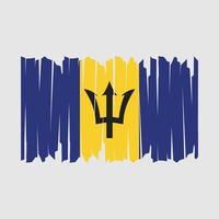 brosse drapeau de la barbade vecteur