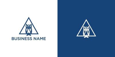 hibou sagesse Triangle logo symbole vecteur