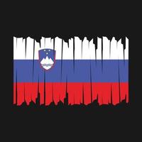 brosse drapeau slovénie vecteur