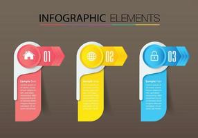 modèle de zone de texte moderne, infographie de bannière vecteur