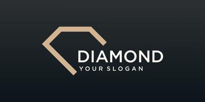 luxe diamant bijoux logo vecteur conception.