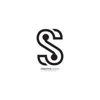 moderne lettre s s ligne art La technologie monogramme logo vecteur