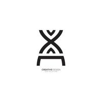 lettre X une ou une X moderne unique monogramme logo vecteur